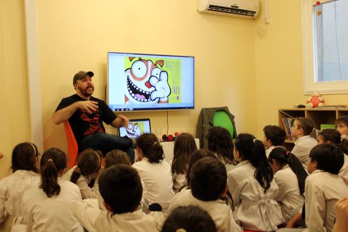 Nicokás Peruzzo en la Biblioteca Nacional